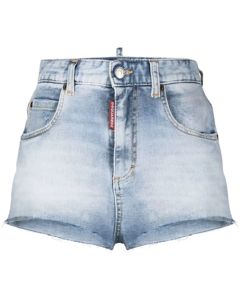 Dsquared2 Jeans-Shorts mit hohem Bund - Blau Blau