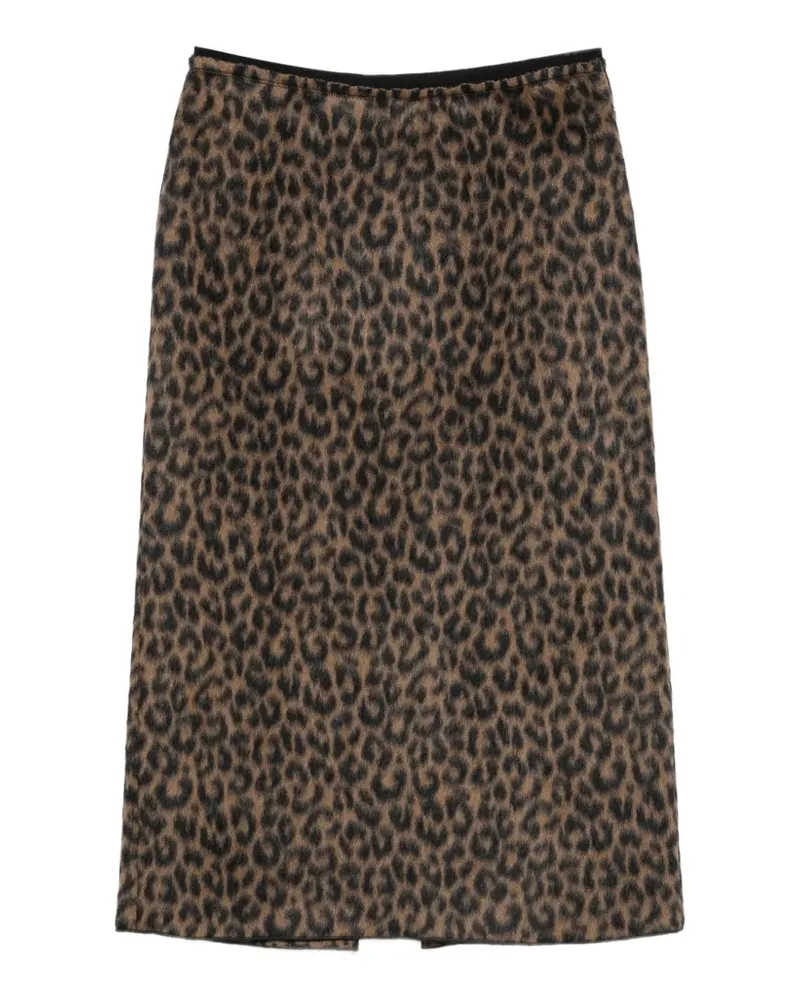 ALYSI leopard-print pencil skirt - Braun Braun