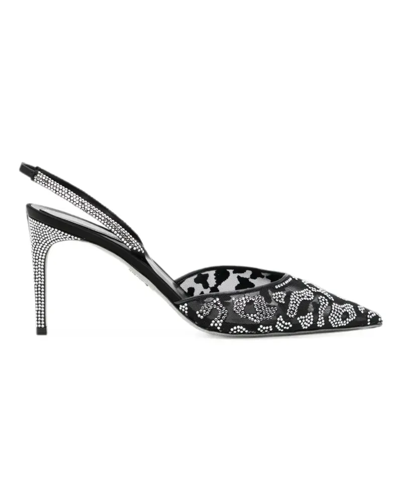 René Caovilla 80mm Allura crystal-embellished pumps - Schwarz Schwarz