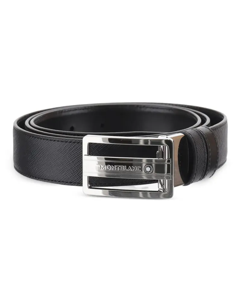 Montblanc Wendbarer Ledergürtel - Schwarz Schwarz