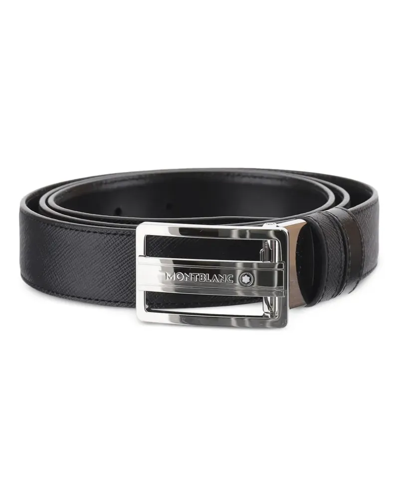 Montblanc Wendbarer Ledergürtel - Schwarz Schwarz