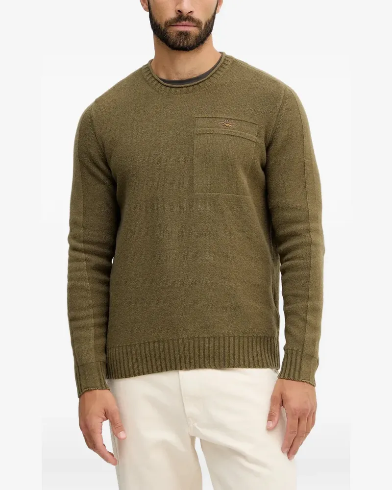 Aeronautica Militare logo-detail sweater - Grün Grün