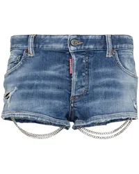 Dsquared2 Jeans-Shorts mit Kettendetail Blau