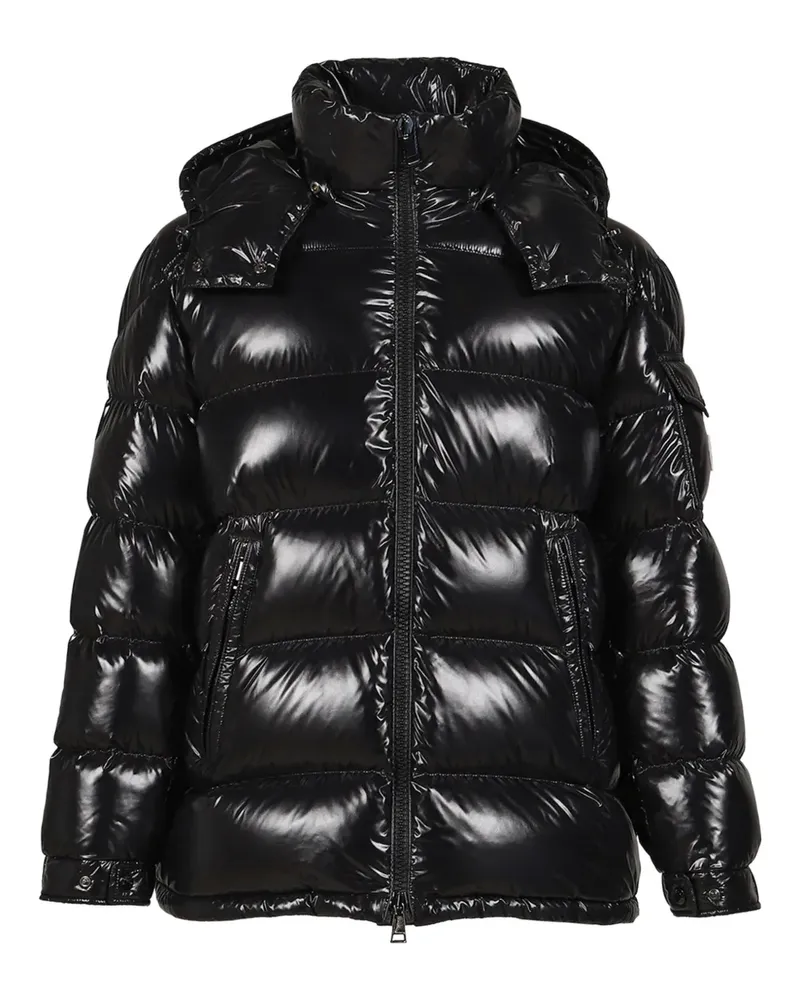 Moncler Gefütterte Kapuzenjacke - Schwarz Schwarz