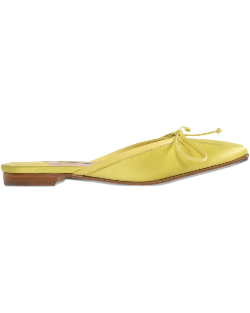 Manolo Blahnik Mules aus Satin - Grün Grün