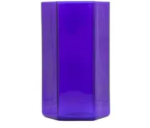 Sechseckige Coucou Vase 20cm - Blau