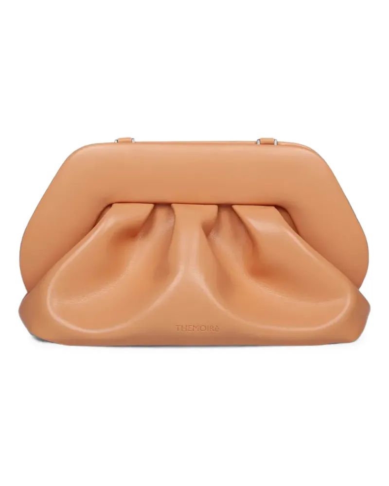 THEMOIRÈ Mittelgroße Bios Clutch mit Raffungen - Orange Orange