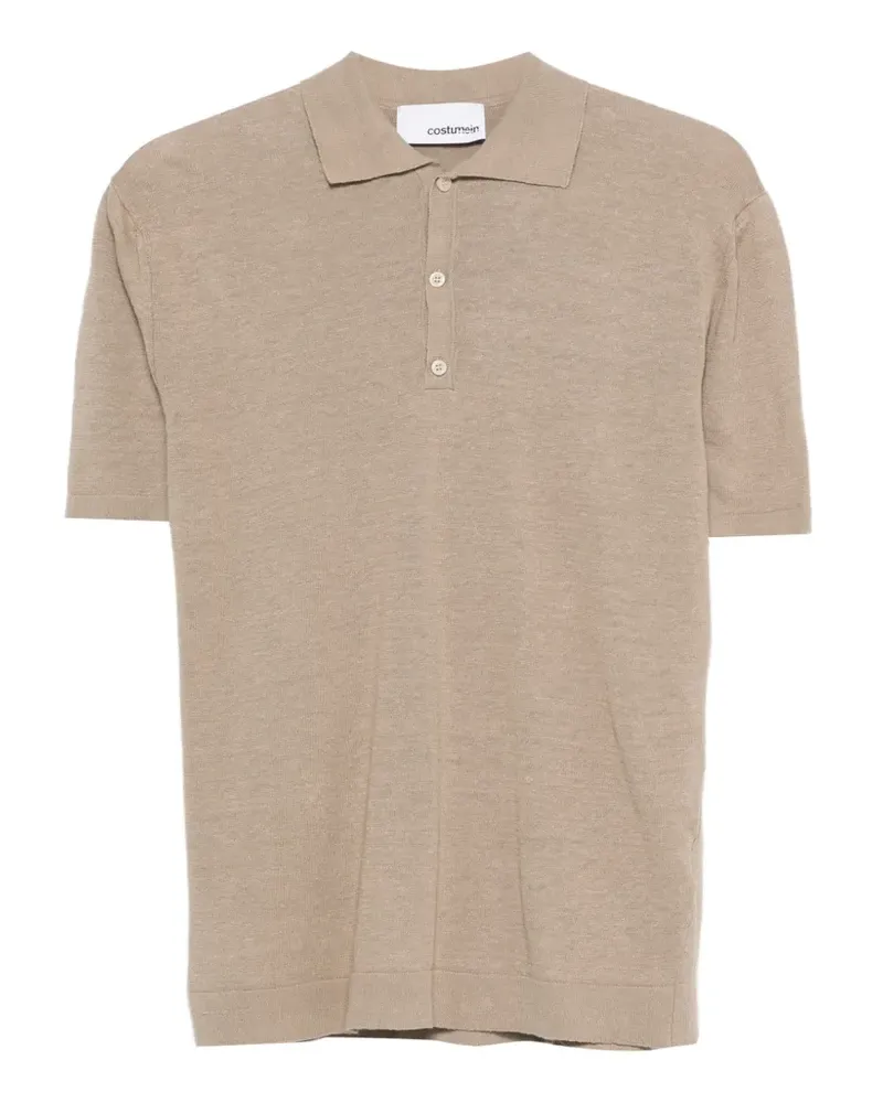 Costumein Putri buttoned short-sleeve polo shirt - Nude Nude