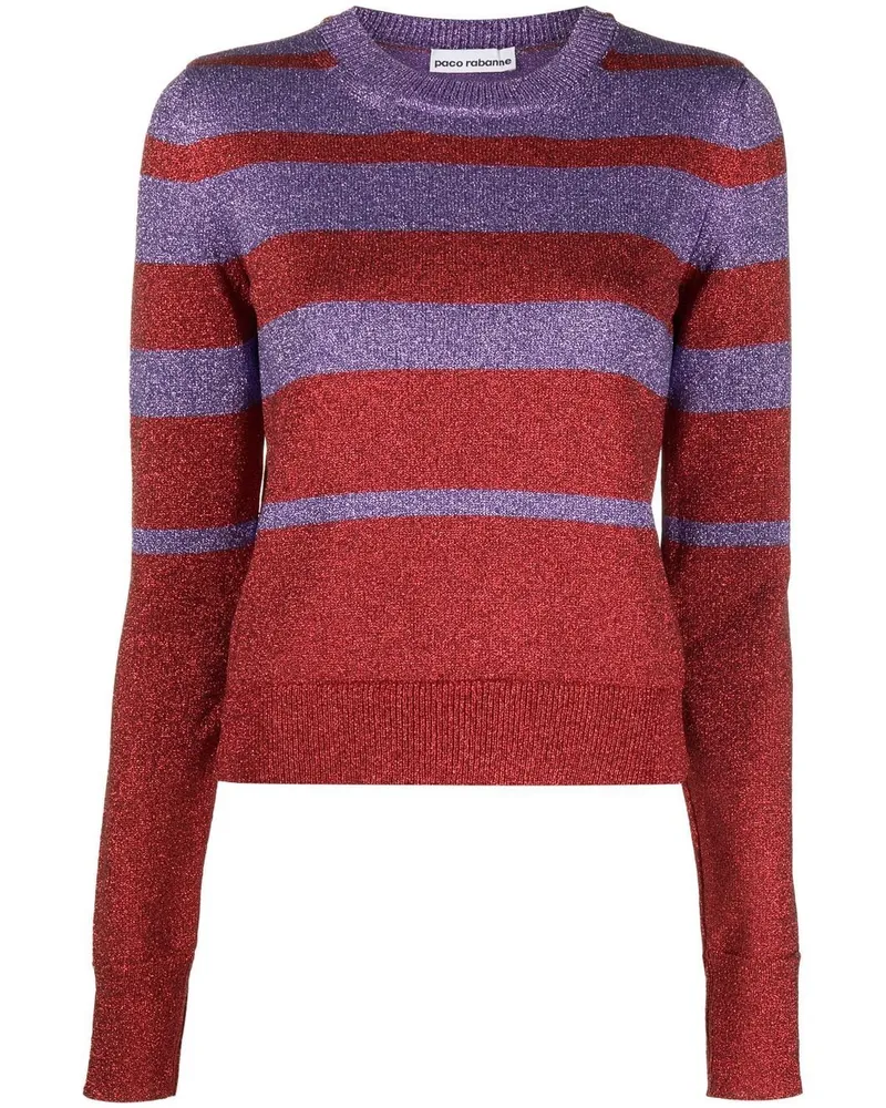 Paco Rabanne Gestreifter Pullover - Violett Violett