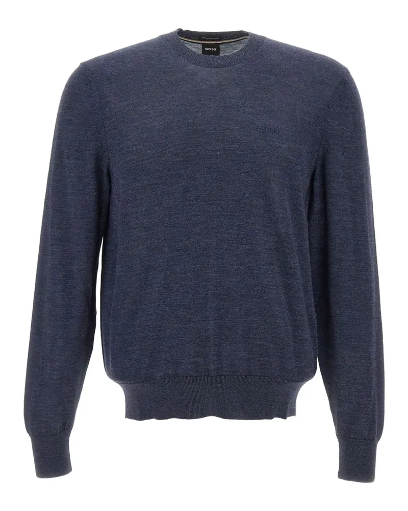 HUGO BOSS Pullover mit Logo-Stickerei - Blau Blau
