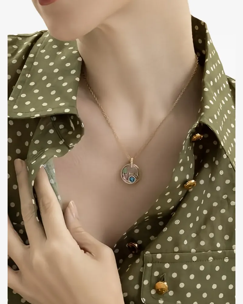 Loquet Evil Eye Anhänger mit Diamanten - Gold Gold