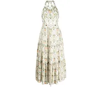 Neckholder-Kleid mit Blumen-Print