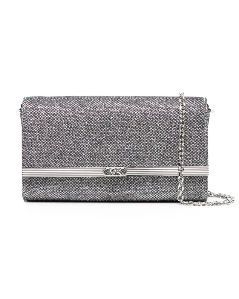 Michael Kors Mona Clutch mit Glitter-Detail Silber