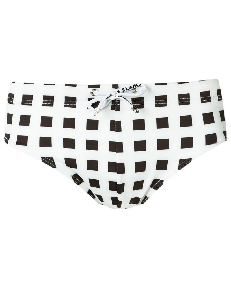 Amir Slama geometric print trunks - Weiß Weiß