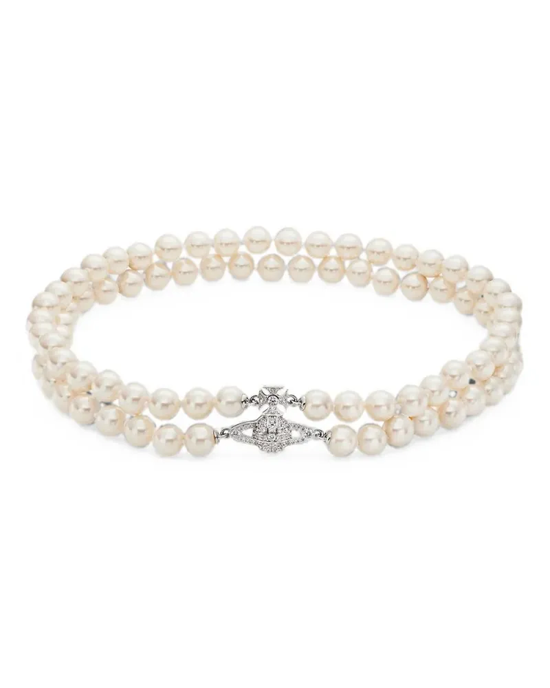Vivienne Westwood Graziella pearl choker - Silber Silber