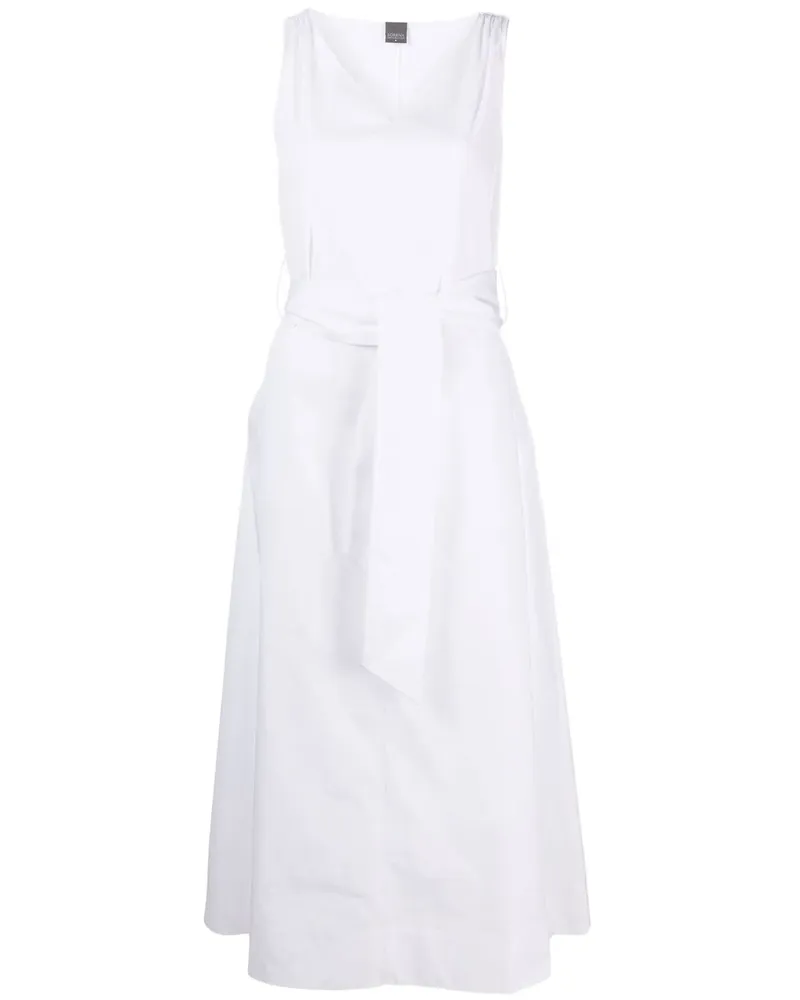 Lorena Antoniazzi Midikleid mit Gürtel - Weiß Weiß