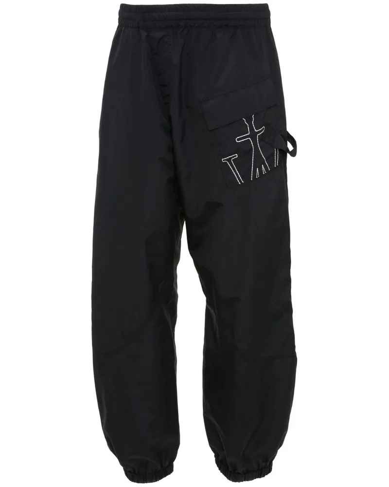 J.W.Anderson Jogginghose mit Anker-Stickerei - Schwarz Schwarz
