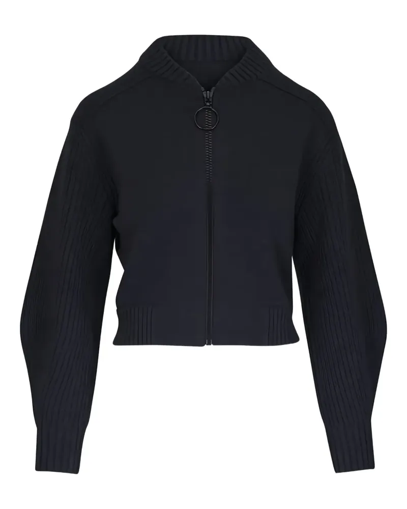 Akris Gerippter Cardigan mit Reißverschluss - Schwarz Schwarz