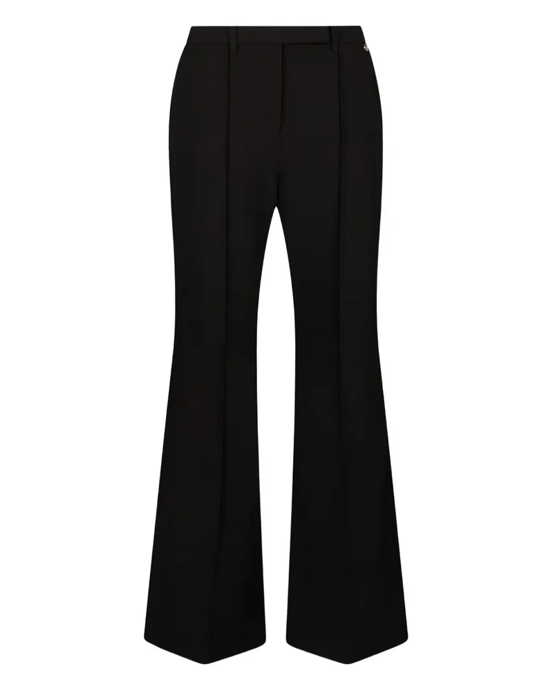 Liu Jo Ausgestellte Sewn Pleat Hose - Schwarz Schwarz
