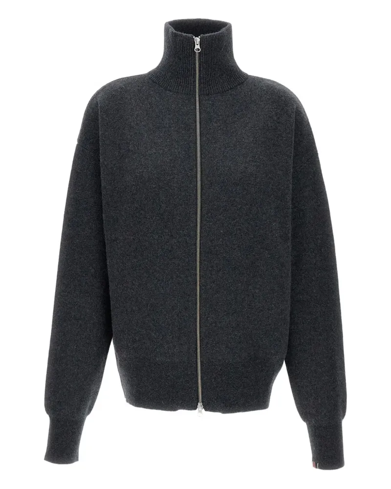 extreme cashmere Xtra Out high-neck zip-front cardigan - Grau Grau