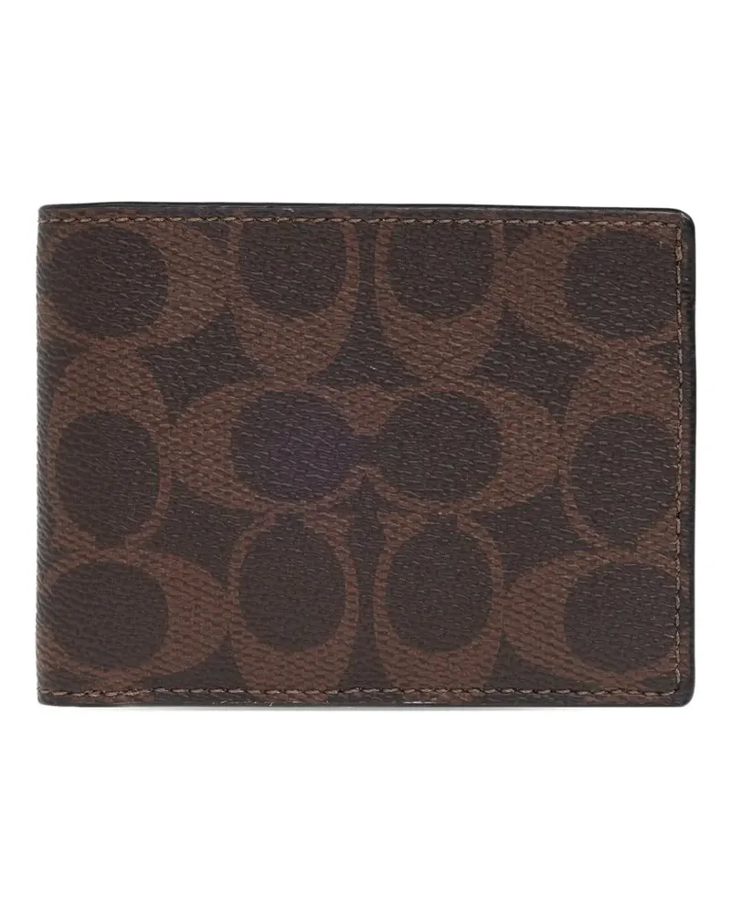 Coach Portemonnaie mit Logo-Muster - Braun Braun