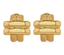14kt vergoldete Double Cross Ohrringe