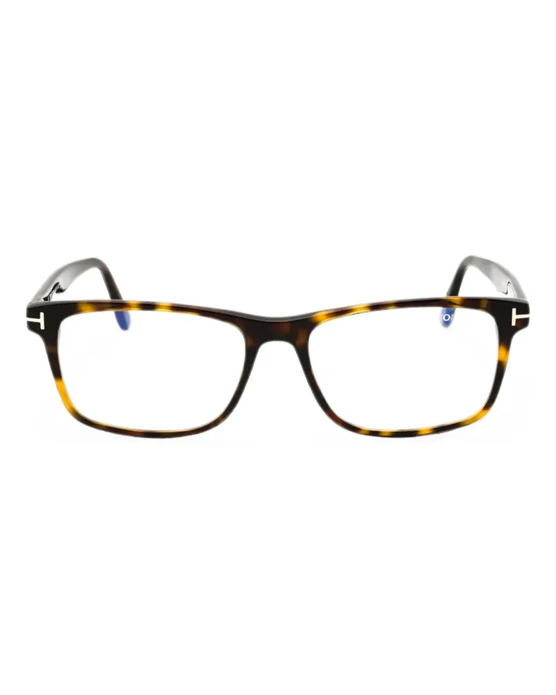 Tom Ford Eckige Brille in Schildpattoptik - Schwarz Schwarz