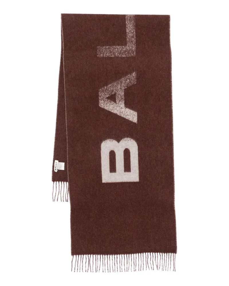 Bally Schal aus Schurwolle - Braun Braun