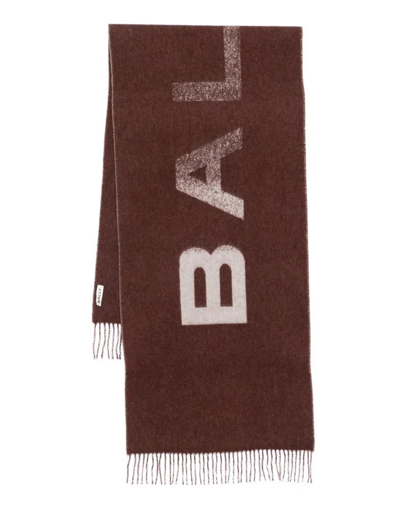 Bally Schal aus Schurwolle - Braun Braun