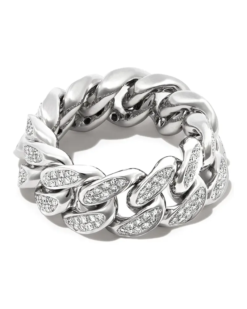 SHAY 18kt Weißgoldring mit Diamanten - Silber Silber