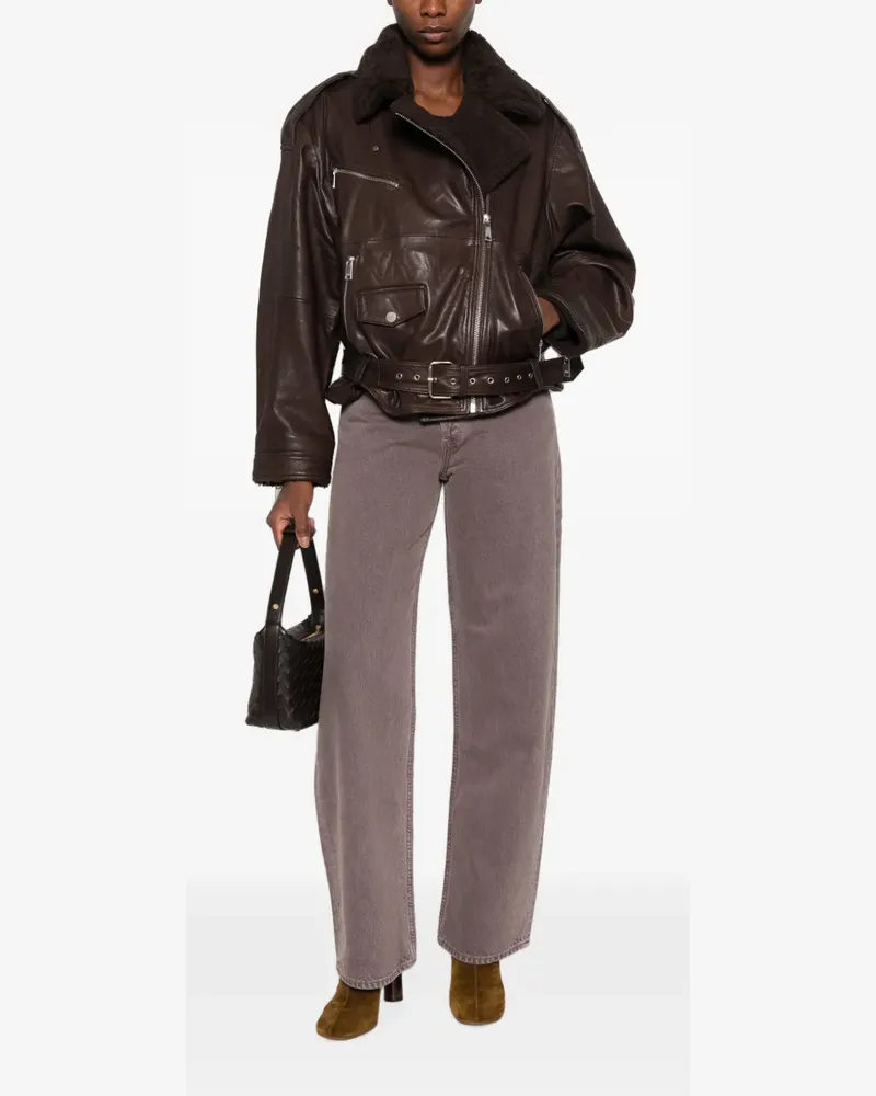 AGOLDE Straight-Leg-Jeans mit überkreuzten Trägern - Grau Grau