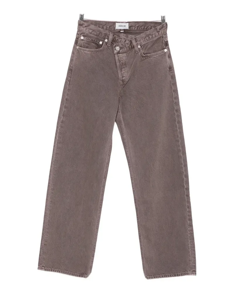 AGOLDE criss-cross straight-leg jeans - Grau Grau