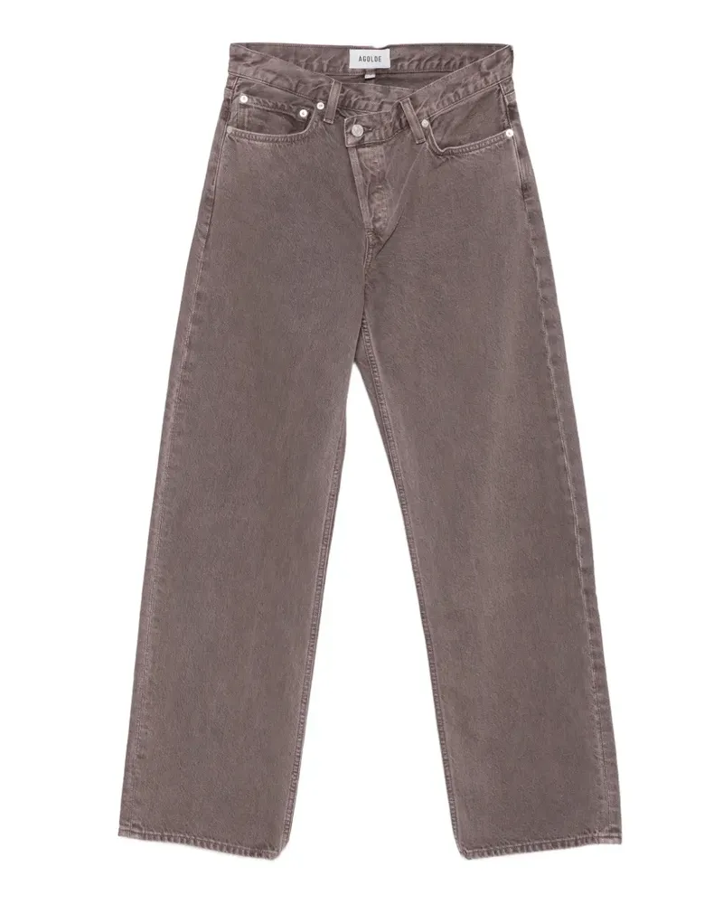 AGOLDE Straight-Leg-Jeans mit überkreuzten Trägern - Grau Grau