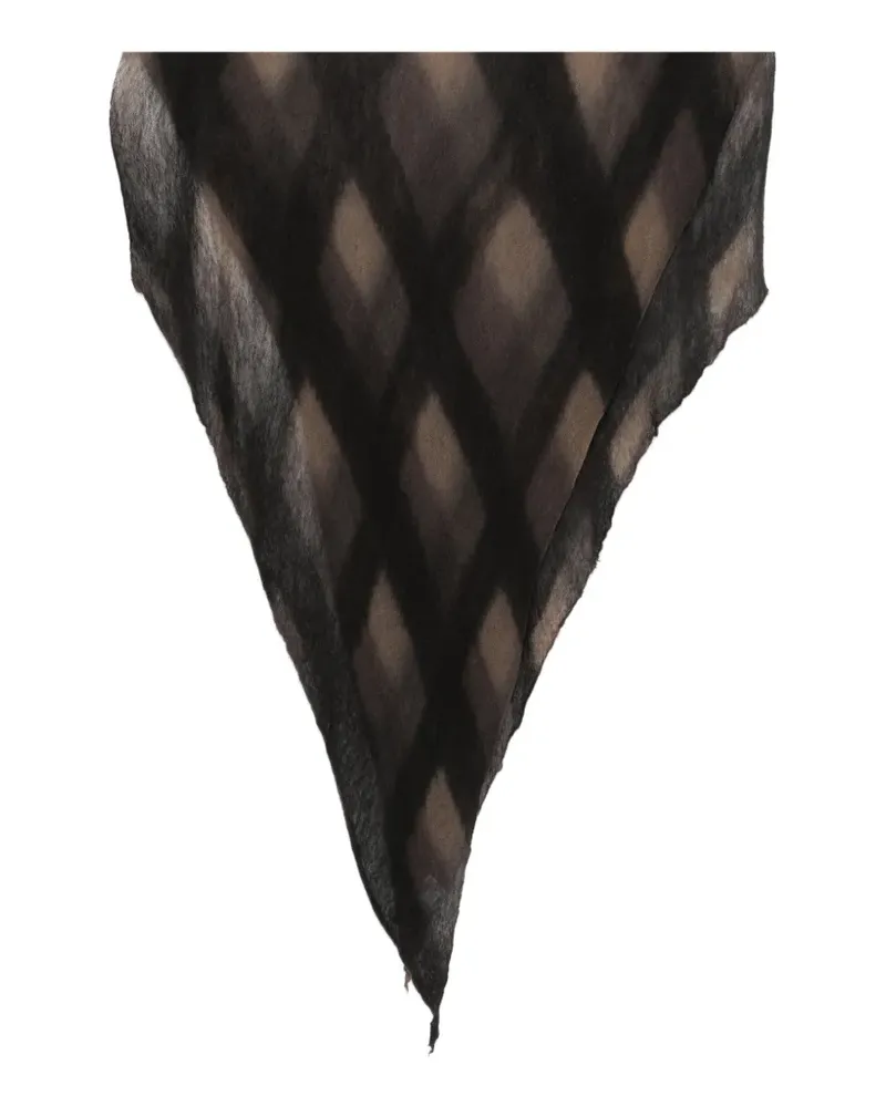 Botto Giuseppe Schal mit Argyle-Muster - Schwarz Schwarz
