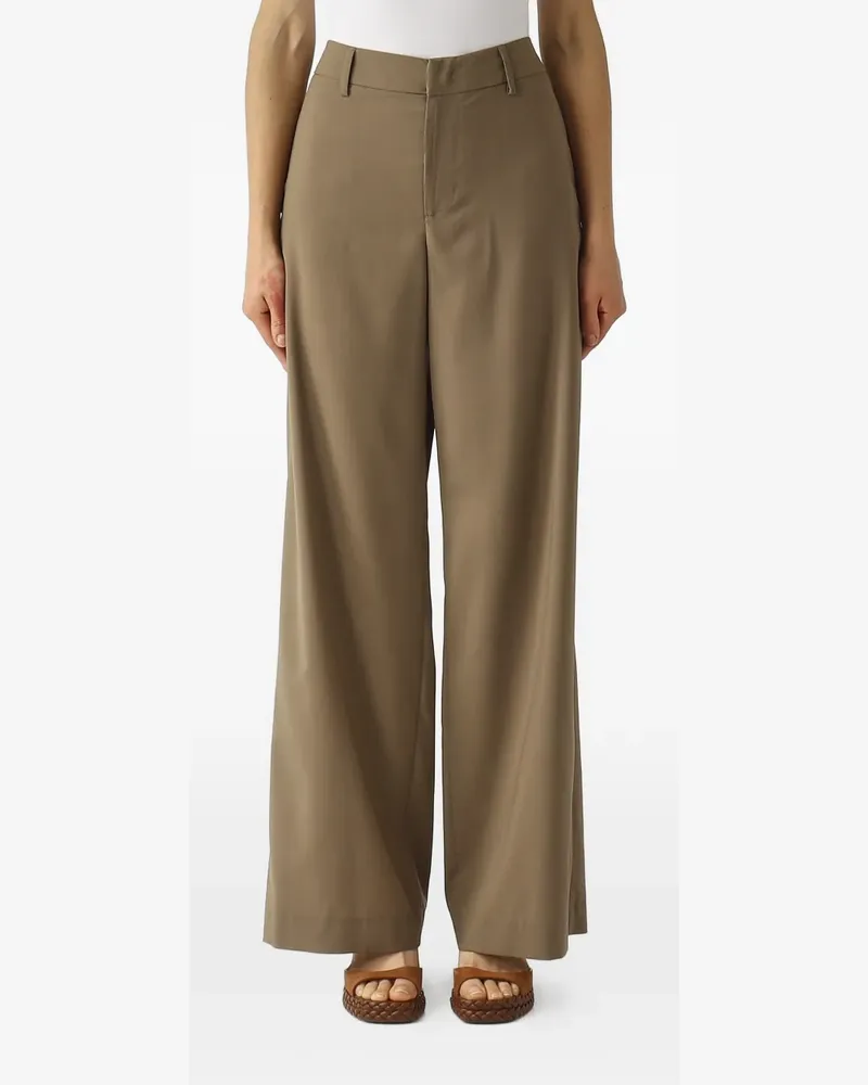 PT TORINO wide-leg elasticated-waist trousers - Braun Braun