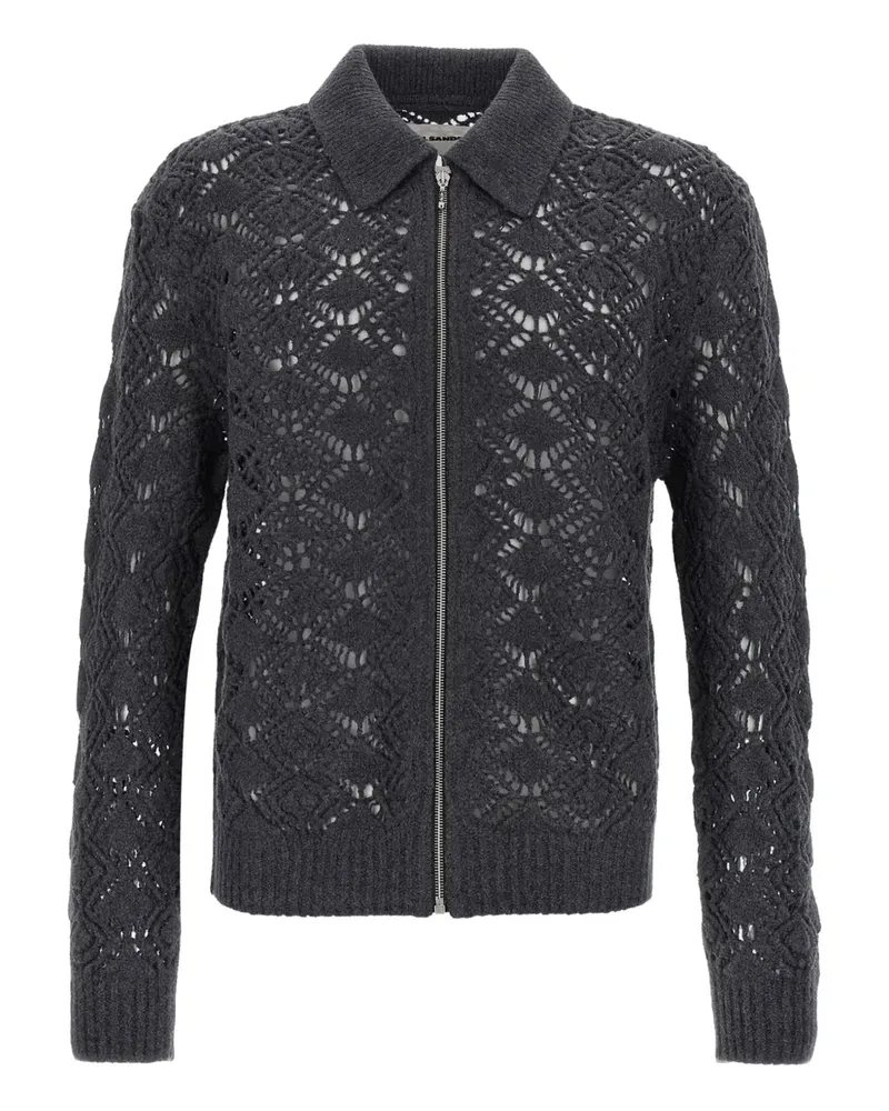 Jil Sander Cardigan mit perforiertem Detail - Grau Grau