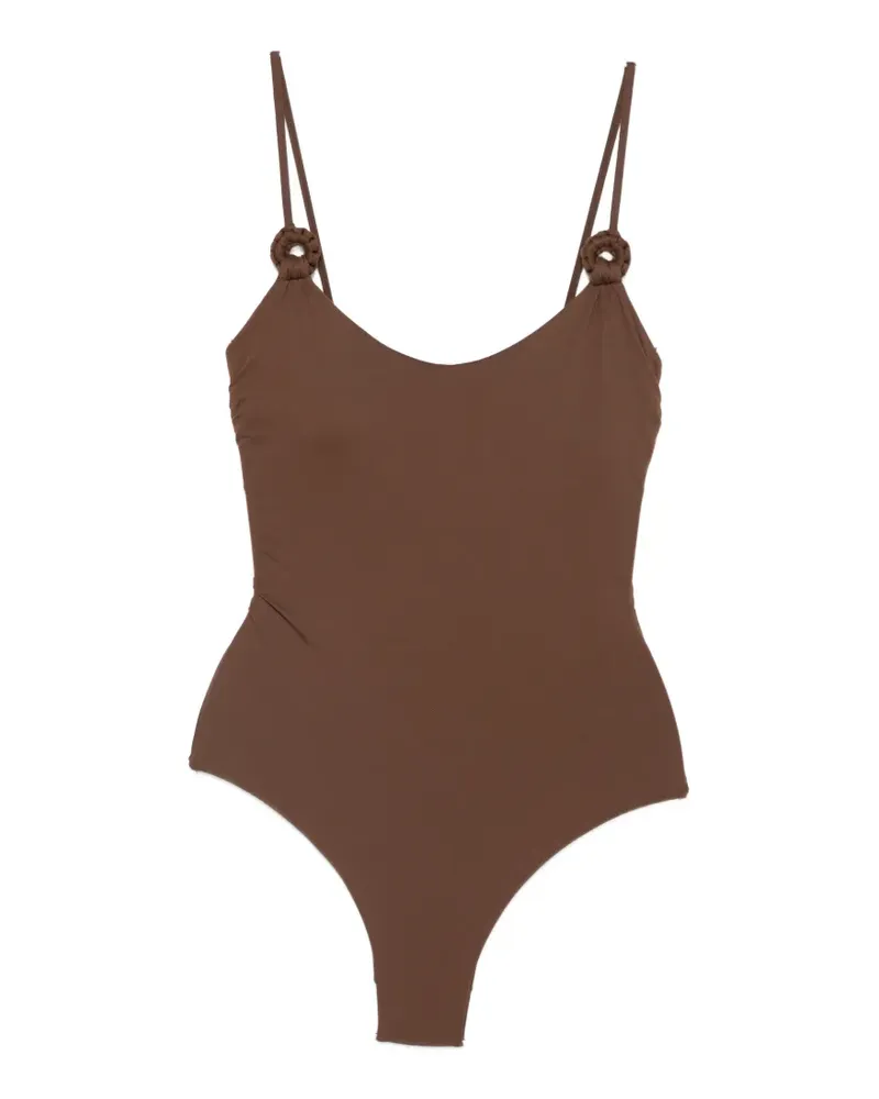 FISICO-Cristina Ferrari ring-detail swimsuit - Braun Braun