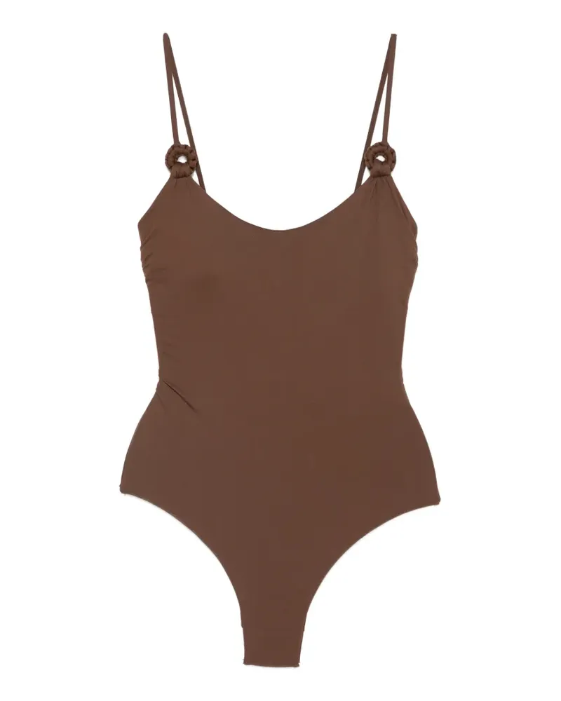 FISICO-Cristina Ferrari ring-detail swimsuit - Braun Braun