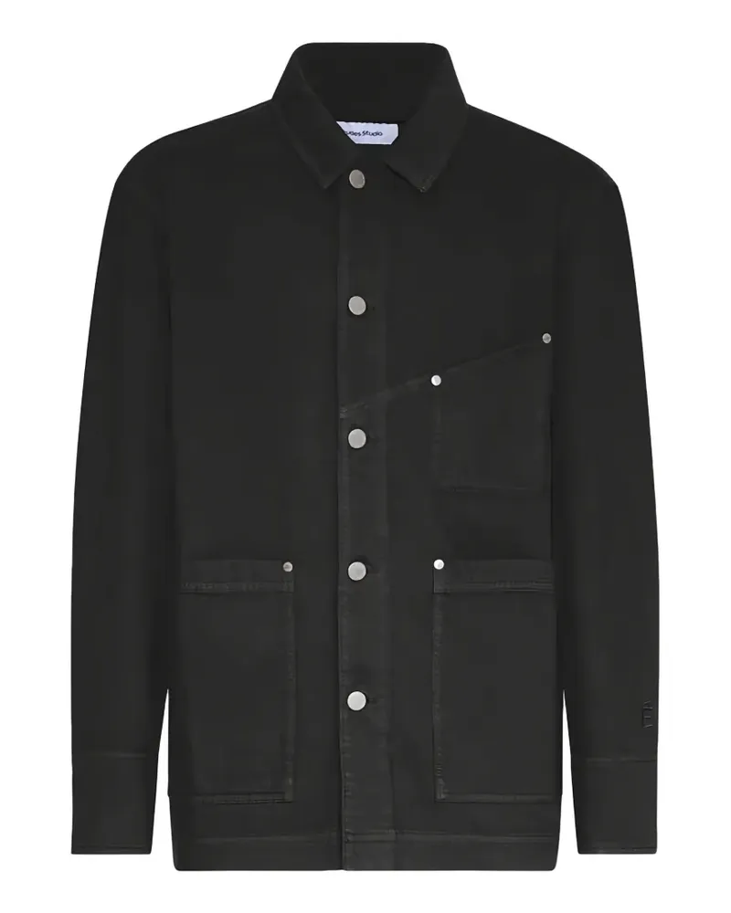 Études Studio Worker rivet-detailed patch-pocket jacket - Schwarz Schwarz