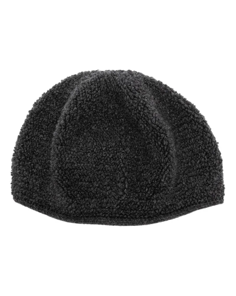GOEN.J Gestrickte Baskenmütze - Grau Grau