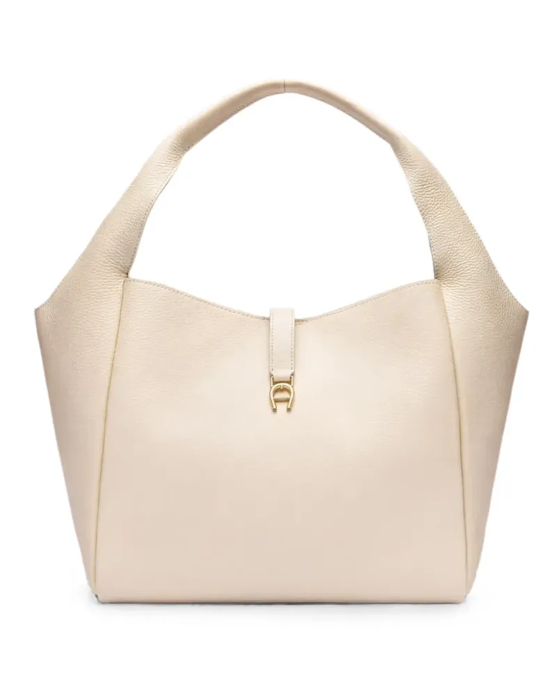 Aigner medium Zaira logo-plaque tote bag - Weiß Weiß