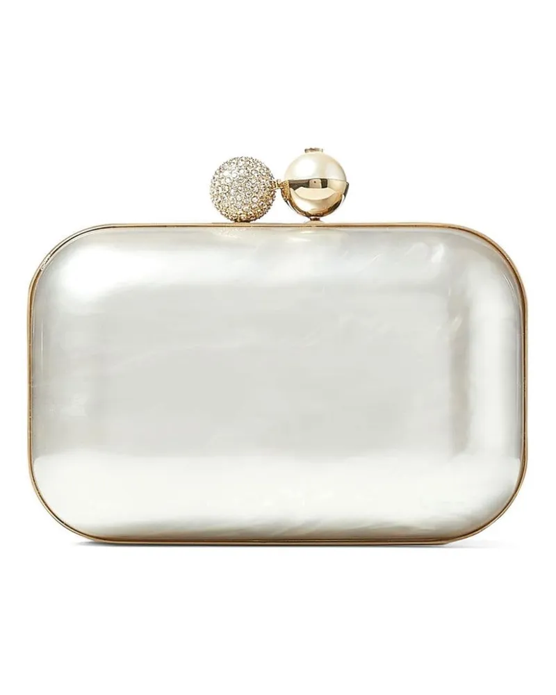 Jimmy Choo Clutch mit Kristallen - Silber Silber