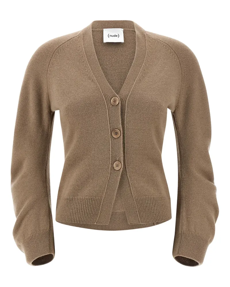NUDE Langärmeliger Cardigan Nude