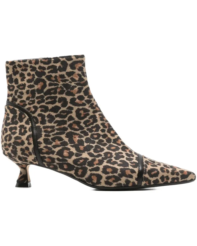 Anna F. Stiefel mit Leoparden-Print - Nude Nude