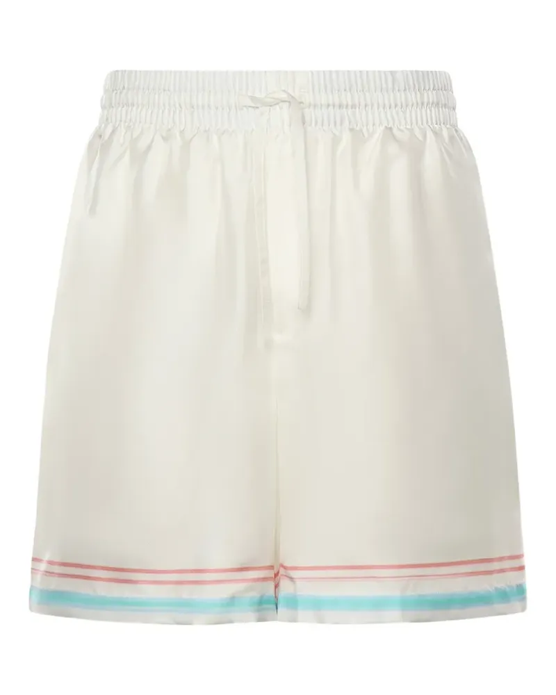 Casablanca Paris Dance Joy Seidenshorts mit Taschendetail - Weiß Weiß