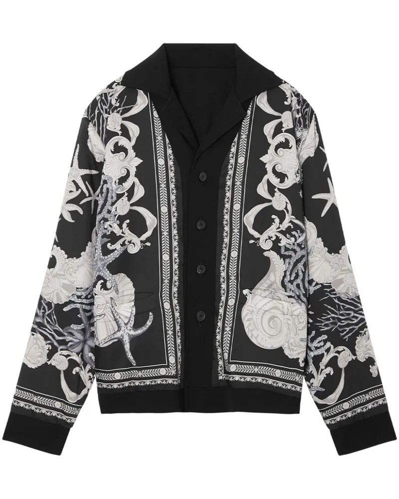 Versace Wendbarer Barocco Sea Cardigan Schwarz