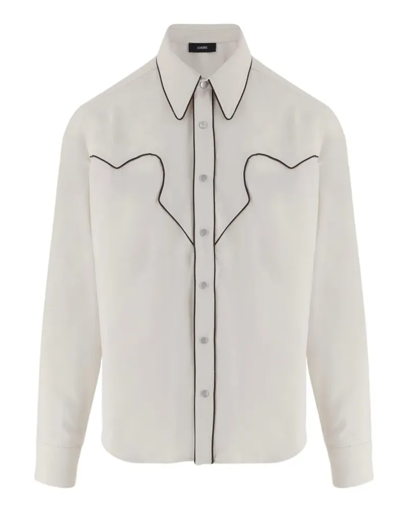 Amiri Hemd im Western-Look - Nude Nude