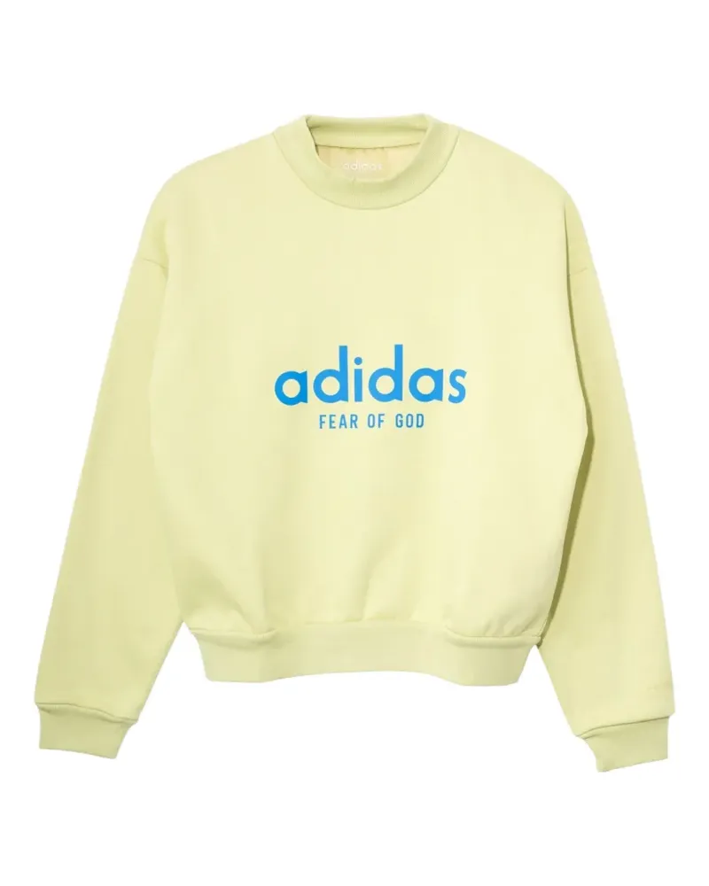 adidas x Fear of God logo-print crew-neck sweater - Gelb Gelb