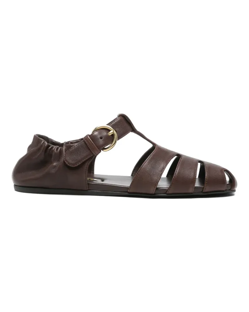 Miu Miu cage-style buckled flat pumps - Braun Braun