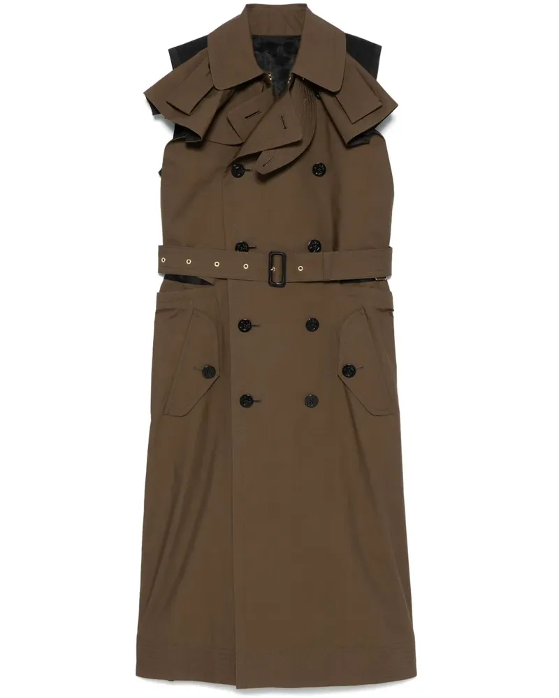 Sacai Midikleid im Trenchcoat-Stil - Braun Braun